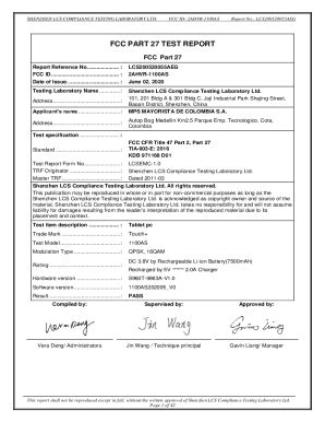 FCC part 90 test report